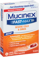 Mucinex® Fast-Max® Maximum Strength Severe Cold & Sinus Liquid Gels 16 ct Box