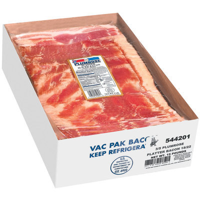 Plumrose Platter Style Food Service Bacon 15 Lb Box