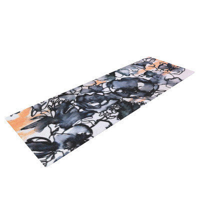Kess Inhouse Inky Bouquet by Sonal Nathwani Yoga Mat