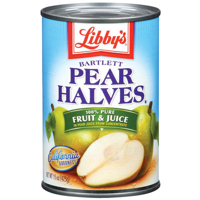 Libby's® Bartlett In Pear Juice Pear Halves 15 Oz Can