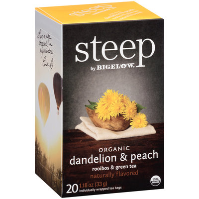 Steep by Bigelow® Organic Dandelion & Peach Rooibos & Green Tea 20 ct. Bags
