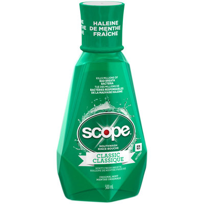 Scope Classic Original Mint Mouthwash, 500 mL