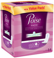 Poise® Pads* Maximum Absorbency Long Length Incontinence Pads 84 ct Box