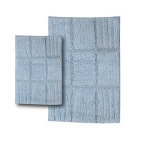Textile Decor Castle 2 Piece 100% Cotton Chakkar Board Spray Latex Bath Rug Set, 24 H X 17 W and 30 H X 20 W