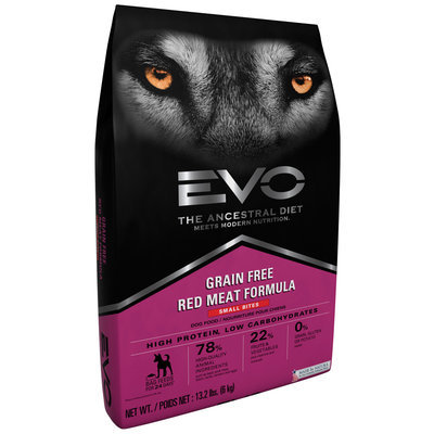 EVO Red Meat Formula Small Bites Dog Food 13.2 lb. Bag