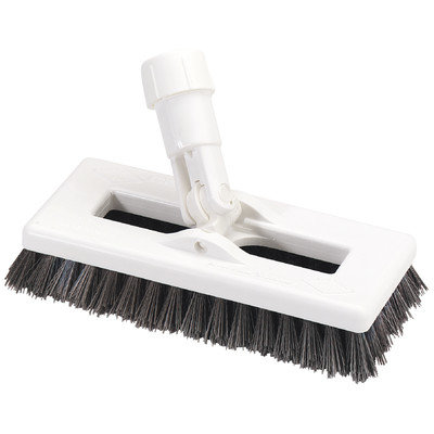 Carlisle 363883103 - Polyester Swivel Scrub Floor Brush, 8-in, Black