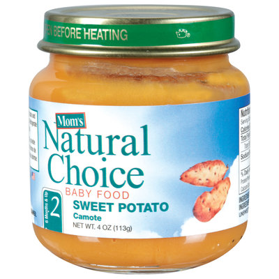 Mom's Natural Choice Baby Food Sweet Potato 4 oz Jar