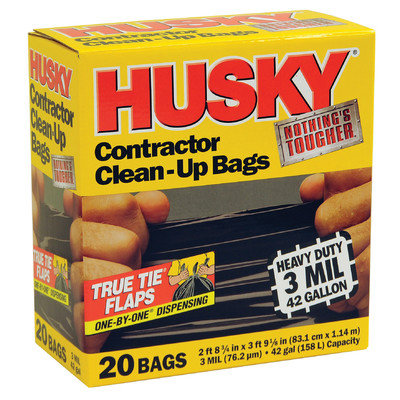 Poly America Husky 42 gal Contractor Clean-Up Bags 20 Count