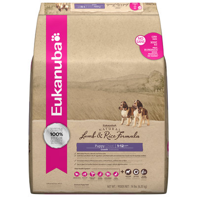 Eukanuba Natural Lamb & Rice Puppy Food 14 lb. Bag
