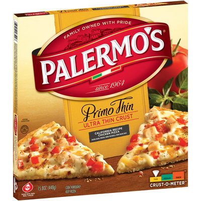 Palermo's Primo Thin Ultra Thin Crust California Recipe Chicken Pizza, 15.8 oz. Box