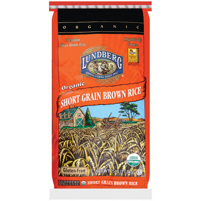 Lundberg Family Farms Organic Short Grain Brown Rice 25 Lb Bag