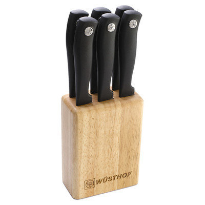 Wusthof Silverpoint II 7-Piece Steak Knife Wood Block Set