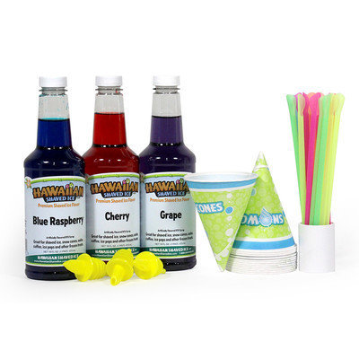 Hawaiianshavediced Shaved Ice and Snow Cone Syrups, 3-Flavor Fun Pack