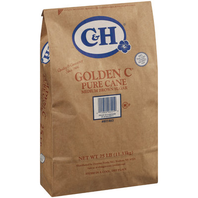 C&H Golden C Pure Can Medium Brown Sugar 25 lb Bag
