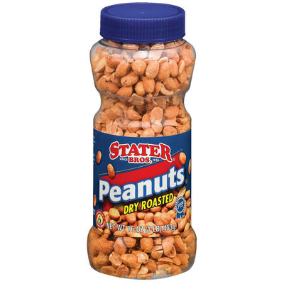 Stater Bros. Dry Roasted Peanuts 16 Oz Canister