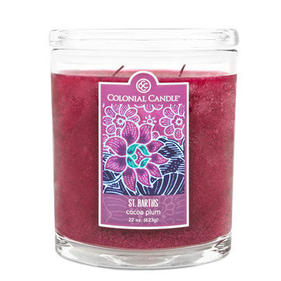 Fragranced In-line Container Fragranced inline Container CC022.2936 22oz. Scented Oval Jar Candle Cocoa Plum