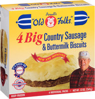 Purnell's Old Folks® Big Country Sausage & Buttermilk Biscuits 4 ct Box