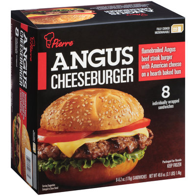 Pierre™ Flame Broiled Angus Cheeseburger 8-6.2 oz. Box