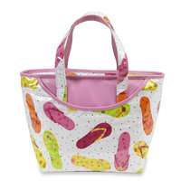 Picnic at Ascot Beach Day Small Insulated Tote White Flip