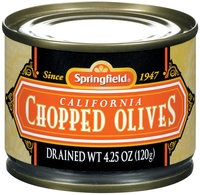 Springfield Chopped California Olives 4.25 Oz Can