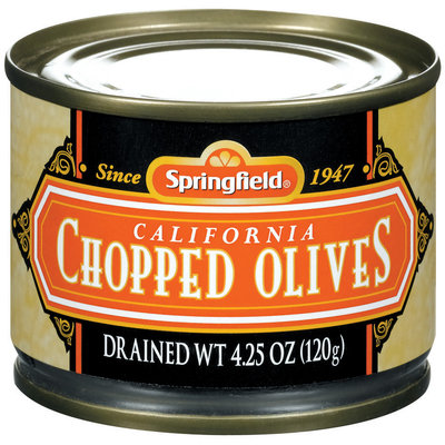 Springfield Chopped California Olives 4.25 Oz Can