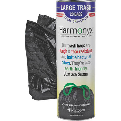 Harmonyx Trash Bags 30 gal. Large Trash Bags Tube (34-Count)
