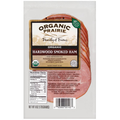 Organic Prairie Organic Slices Hardwood Smoked Ham 6 Oz Peg