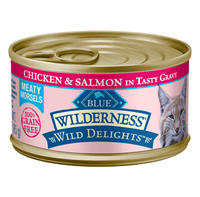 THE BLUE BUFFALO CO. BLUE™ Wilderness® Wild Delights™ Meaty Morsels Chicken & Salmon Recipe For Adult Cats