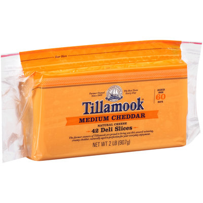 Tillamook® Medium Cheddar Deli Cheese Slices 2 lb. Pouch