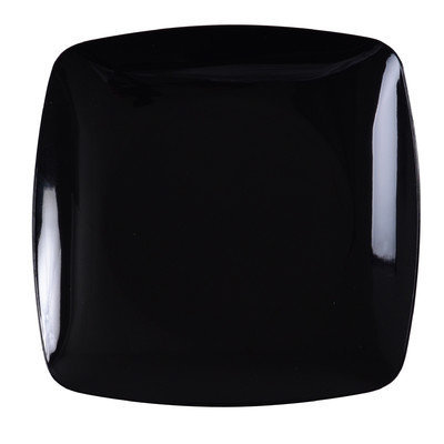 Fineline Settings, Inc Renaissance 5.5 Rounded Square China-Like Plates (Case of 120), Black