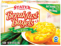 Stater Bros. Breakfast Egg & Cheese 2 Ct Bagels 4.875 Oz Box