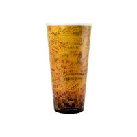 Dart 24 Oz Fusion Escape Design Foam Hot / Cold Cups in Brown / Black