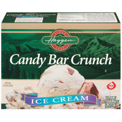 Haggen Candy Bar Crunch Ice Cream .5 Gal Carton