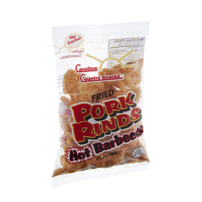 Carolina Country Snacks Hot Barbeque Fried Pork Rinds
