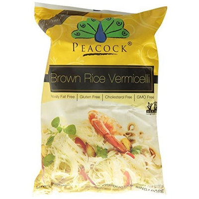 Peacock Brown Rice Vermicelli, 7-Ounce Packages (Pack of 12)