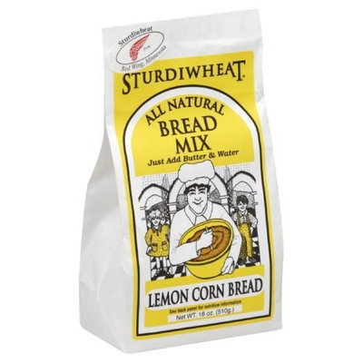 Sturdiwheat Cornbread Mix Midwestern Lemon, 18-Ounce (Pack of 4)