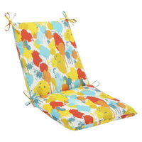 Pillow Perfect Outdoor Square Edge Chair Cushion - Blue/Yellow Neddick