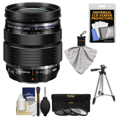 Olympus M.Zuiko 12-40mm f/2.8 PRO ED Digital Zoom Lens (Black) with Tripod + 3 UV/CPL/ND8 Filters Kit
