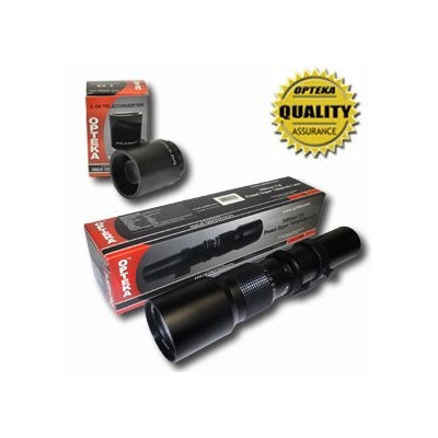 Opteka High Definition 500mm / 1000mm f/8 Preset Telephoto Lens for Nikon Digital & Film SLR Cameras