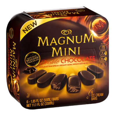 Magnum Mini Double Chocolate Ice Cream Bars - 6 CT