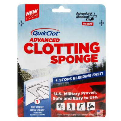 QuikClot Advanced Clotting Sponge, 5 x 5 Inch, 1 ea
