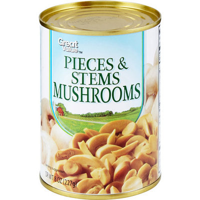 Great Value Pieces & Stems Mushrooms, 13.25 oz