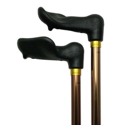 Harvy Unisex Adjustable Palm Grip Cane Bronze Right Hand -Affordable Gift! Item #DHAR-9051103