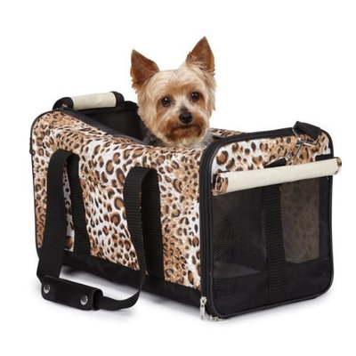 Casual Canine Nylon Animal Print Small Pet Duffle Bag, Cheetah