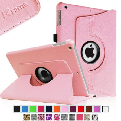 Fintie Rotating Multi-Angle Stand Smart Case Cover for Apple iPad Mini 2 (2013 Edition) & Mini (2012 Edition), Pink