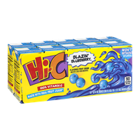 Hi-C Flavored Fruit Drink Blazin' Blueberry Boxes - 10 CT