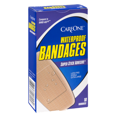 CareOne Waterproof Super Stick Adhesive Bandages - 10 CT
