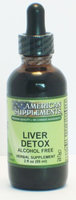 Liver Detox Alcohol Free No Chinese Ingredients American Supplements 2 oz Liquid