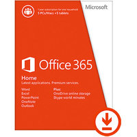 Microsoft Office 365 Home- 5 PCs/Macs + 5 Tablets/iPads, 1- year subscription (Download)