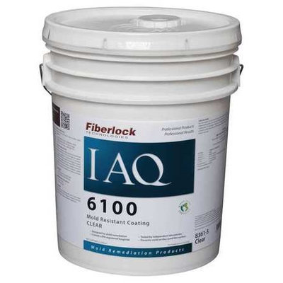 FIBERLOCK TECHNOLOGIES 8361-5 Mold-Resistant Coating,5 gal, Clear